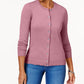 Karen Scott Cardigan Feminino Gola Redonda Rosa Tamanho PS