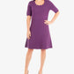 Vestido suéter feminino NY Collection Scalloped Fit &amp; Flare Rosa Tamanho Petite S