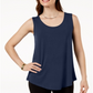 JM Collection Regata feminina com decote redondo, azul profundo, tamanho XS