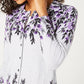 Karen Scott Cardigan Feminino Estampado Floral Cinza Tamanho Pequeno