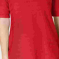 Charter Club Top feminino listrado com textura de algodão e manga cotovelo, vermelho, tamanho grande