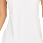 Camiseta regata feminina de crepe Charter Club, branca, tamanho médio