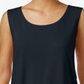 JM Collection Regata feminina com decote redondo, azul, tamanho M