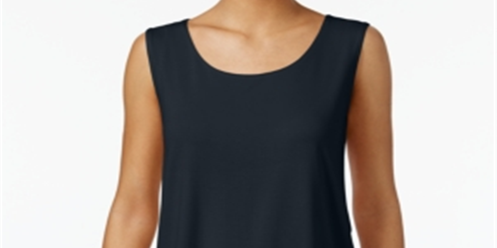 JM Collection Regata feminina com decote redondo, azul, tamanho M