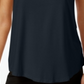 JM Collection Regata feminina com decote redondo, azul, tamanho M