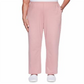 Calça feminina Alfred Dunner All About Ease Knit Pull-on, rosa, tamanho pequeno XS