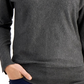 JM Collection Top feminino com manga dolman e rebites, cinza, tamanho médio