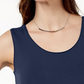 JM Collection Regata feminina com decote redondo, azul, tamanho pequeno