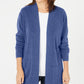 Karen Scott Cardigan Feminino Frente Aberta Azul Tamanho Pequeno