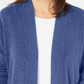 Karen Scott Cardigan Feminino Frente Aberta Azul Tamanho Pequeno