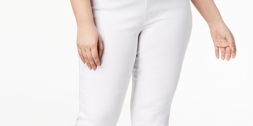 Calça Capri Feminina JM Collection Branca Tamanho 0X