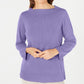 Karen Scott Suéter Feminino Gola Canoa Roxo Tamanho Pequeno X-Grande