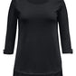 Karen Scott Top Feminino de Algodão com Renda e Bainha, Preto, Tamanho Médio