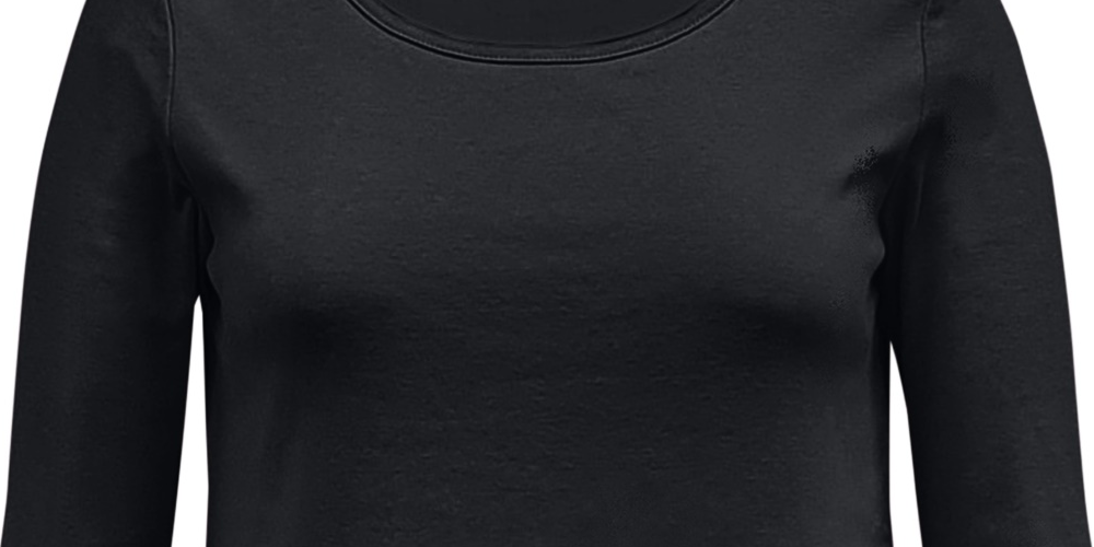 Karen Scott Top Feminino de Algodão com Renda e Bainha, Preto, Tamanho Médio