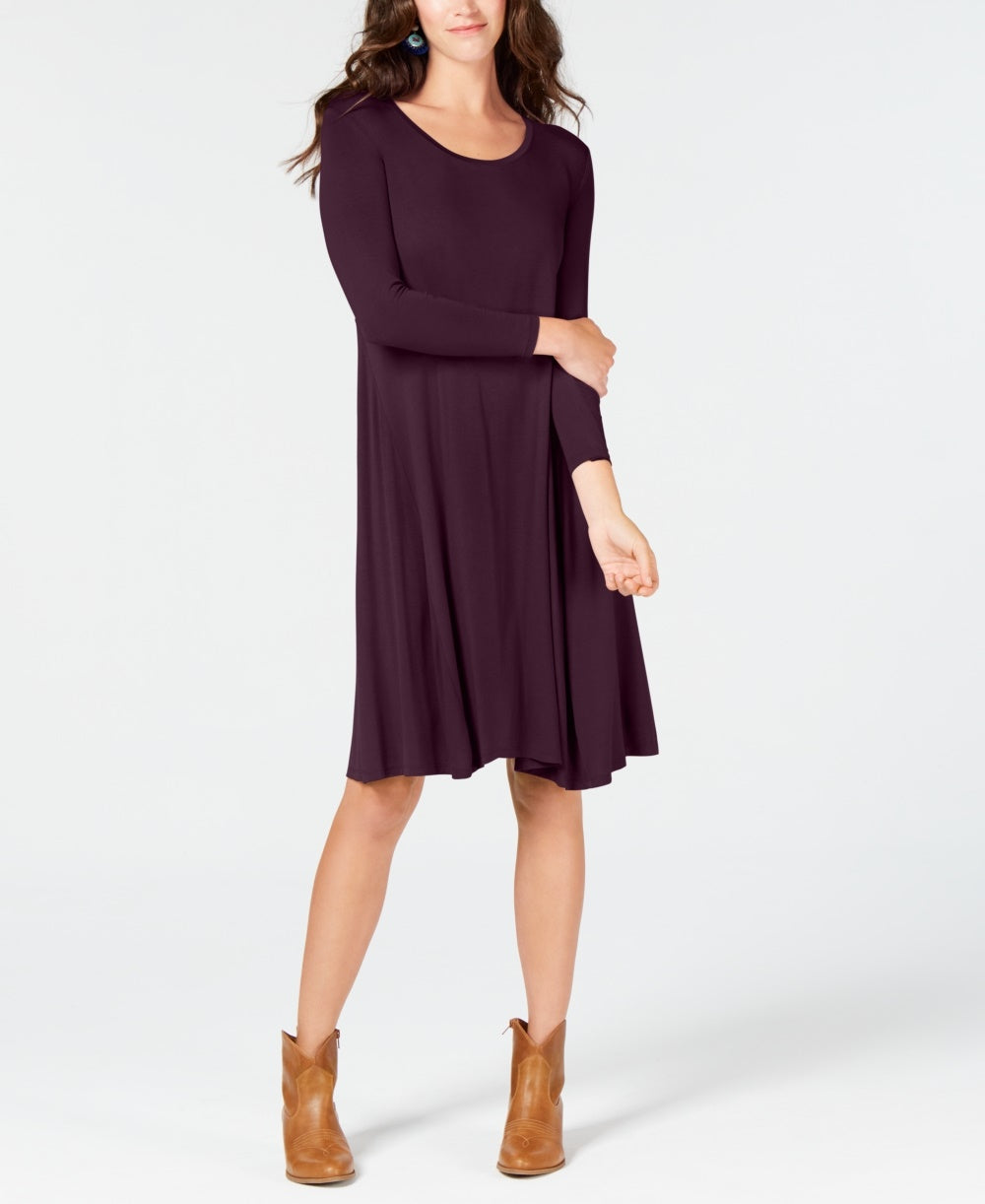 Vestido rodado feminino Style &amp; Co roxo - tamanho pequeno