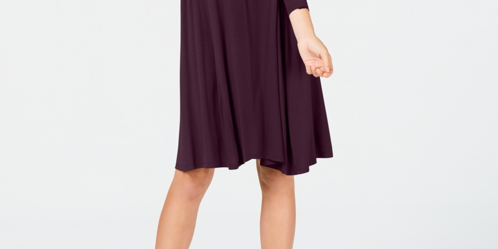 Vestido rodado feminino Style &amp; Co roxo - tamanho pequeno