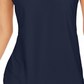 Camiseta regata feminina de crepe Charter Club, azul, tamanho grande