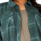 Camisa utilitária xadrez plus size feminina Style &amp; Co, verde 0X