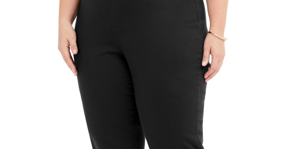 Calça skinny plus size feminina Charter Club, preta, tamanho 20W