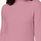 Blusa de gola alta feminina Karen Scott de algodão rosa tamanho extragrande