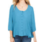 Blusa feminina estilo swing roxa tamanho grande