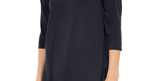 Blusa feminina Alfani com recorte assimétrico, azul, tamanho pequeno e pequeno