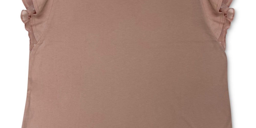 Blusa feminina plus size com estampa de bolinhas e mangas bufantes, estilo &amp; co, rosa, tamanho 2X