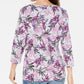 Karen Scott Feminino Petite Estampado Henley Vermelho Tamanho Petite X-Large