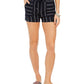 Shorts de linho listrado feminino Style &amp; Co, azul, tamanho pequeno