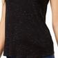 Blusa feminina com decote redondo Maison Jules, preta, tamanho pequeno