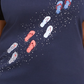 Karen Scott Top Feminino Steps Graphic Azul Tamanho Pequeno Grande