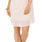 Vestido de algodão texturizado feminino Style &amp; Co, rosa, tamanho médio