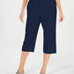 Calça Capri Karen Scott Feminina Petite com Cordão Azul Marinho Tamanho PM