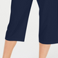 Calça Capri Karen Scott Feminina Petite com Cordão Azul Marinho Tamanho PM