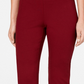 Calça feminina Charter Club Petite Pull-On Ponte-Knit Vinho Tamanho 4 P