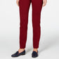 Calça feminina Charter Club Petite Pull-On Ponte-Knit Vinho Tamanho 4 P