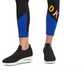 Leggings femininas esportivas DKNY Colorblocked no tornozelo, pretas, tamanho XS