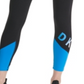 Leggings femininas esportivas DKNY Colorblocked no tornozelo, pretas, tamanho XS