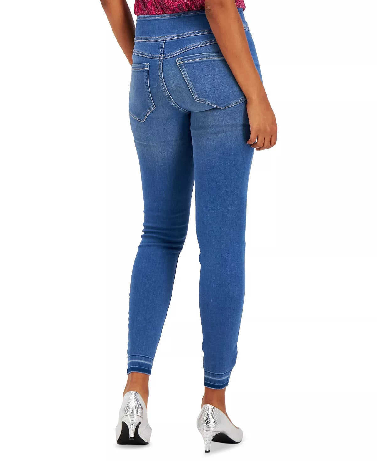 Calças jegging jeans femininas de cintura média, azul, tamanho 10, da INC International Concepts