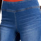 Calças jegging jeans femininas de cintura média, azul, tamanho 10, da INC International Concepts