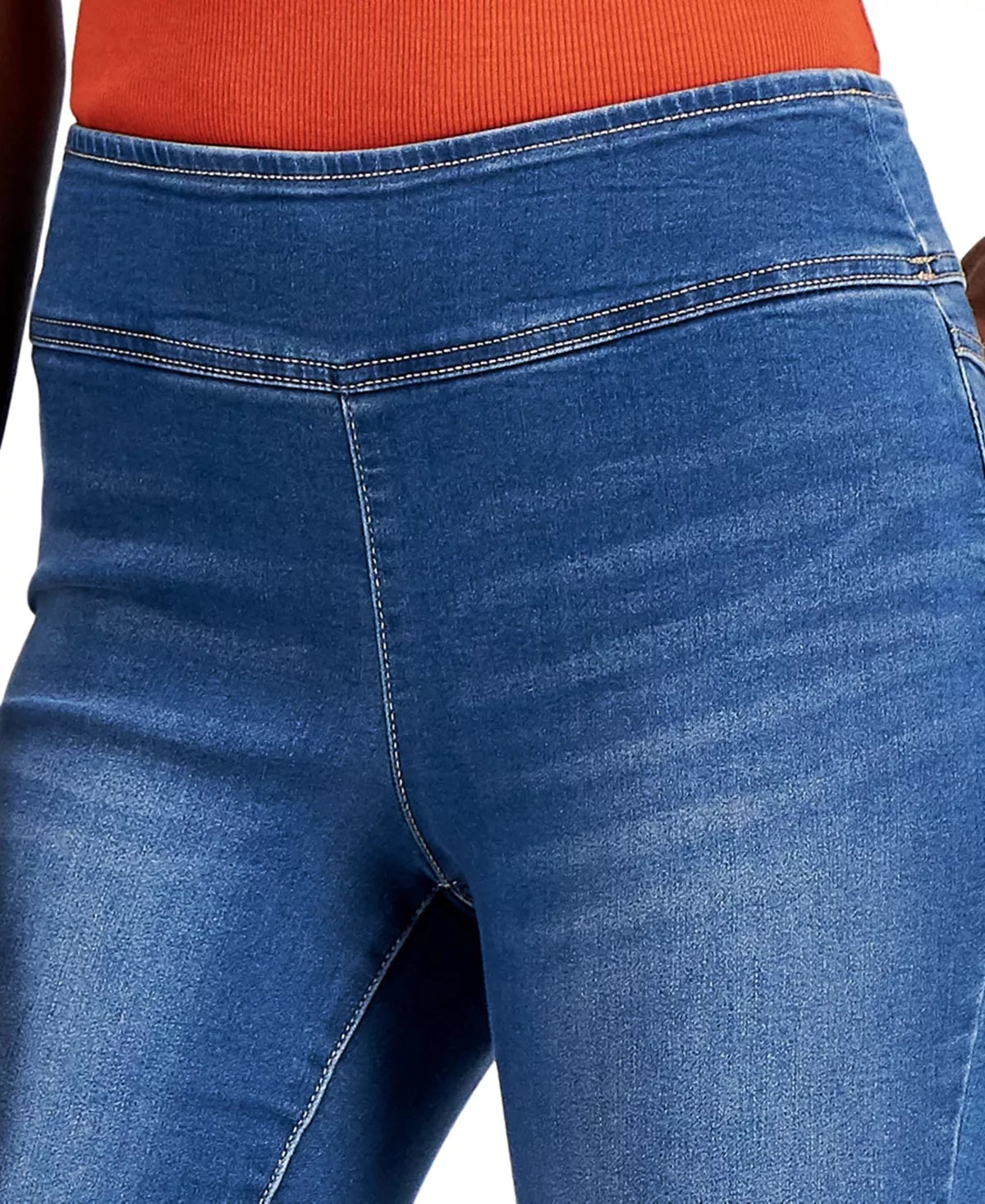 Calças jegging jeans femininas de cintura média, azul, tamanho 10, da INC International Concepts