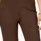 Calça feminina Alfred Dunner Classics Allure Pull-On Slim Leg Marrom Tamanho 18