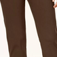 Calça feminina Alfred Dunner Classics Allure Pull-On Slim Leg Marrom Tamanho 18