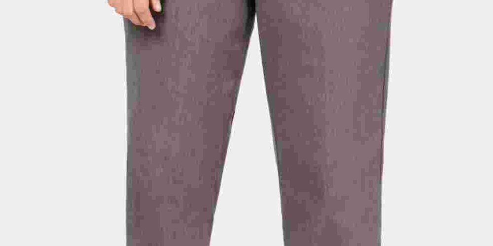 Calça Alfred Dunner Plus Size Classic Allure Tummy Control, cinza, tamanho 16W