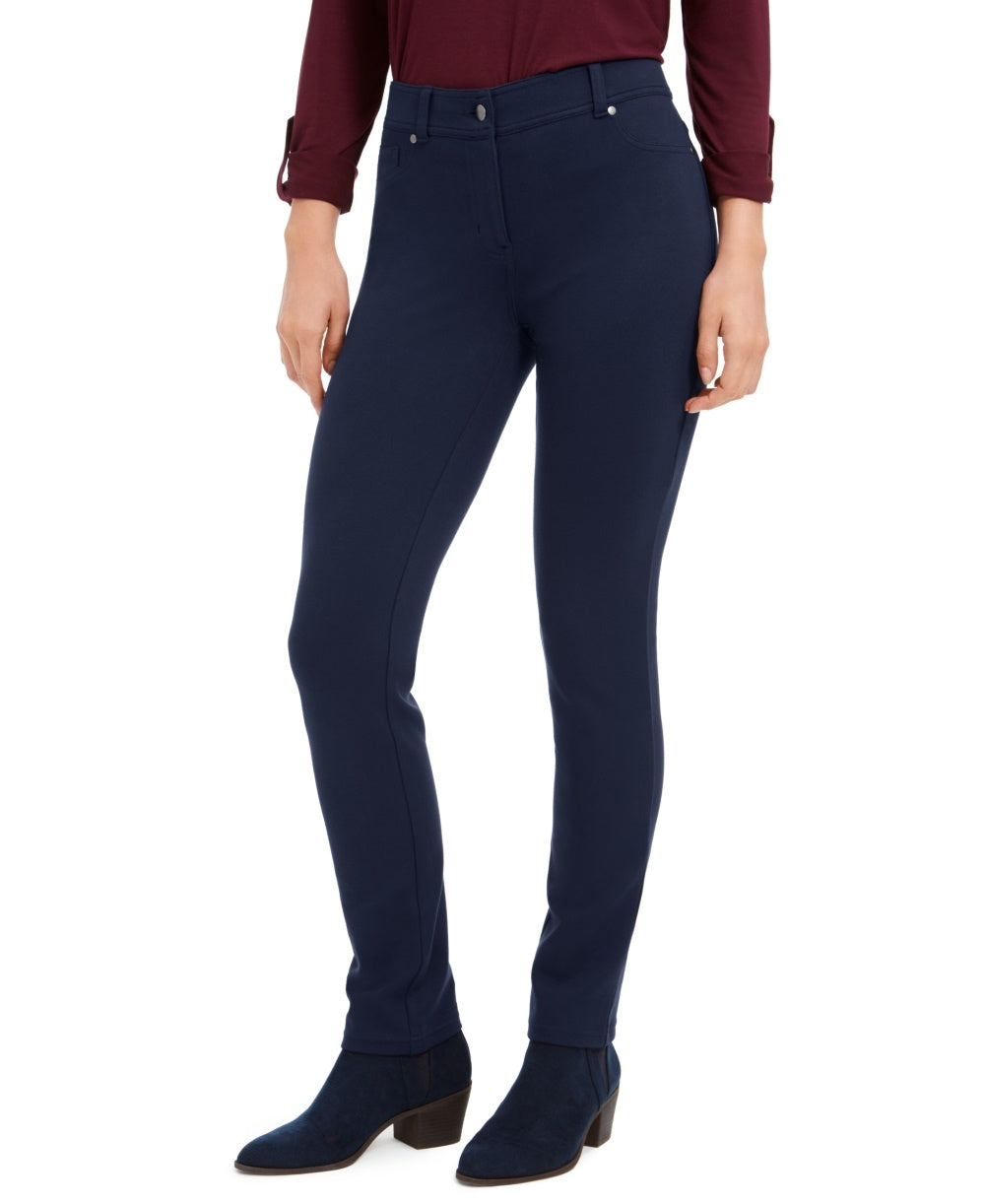 Calça Slim Feminina Style &amp; Co Azul Marinho Tamanho 2