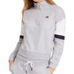 Tommy Hilfiger Sport Feminino Colorblocked Meio Zíper Blusa Prata Tamanho Médio