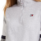 Tommy Hilfiger Sport Feminino Colorblocked Meio Zíper Blusa Prata Tamanho Médio