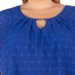 Top poncho jacquard feminino NY Collection azul tamanho 1X