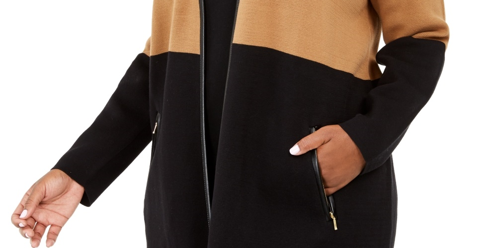 Cardigan Milano Two Colors Feminino Charter Club Marrom Tamanho 1X