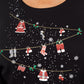 Karen Scott Top Feminino Plus Cotton Holiday com Strass e Detalhes Preto Tamanho 2X